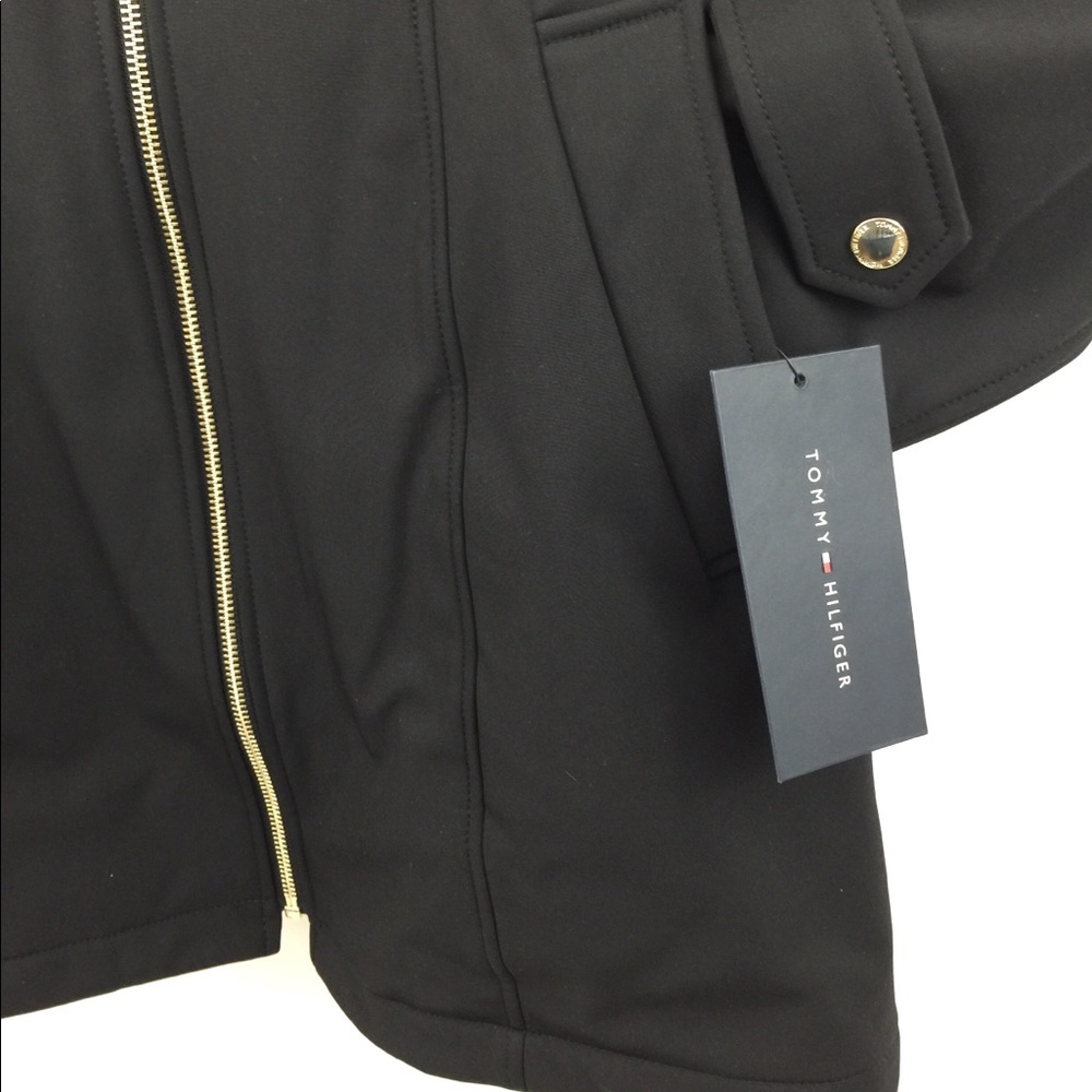Tommy Hilfiger Black Jacket Coat Detachable Hood - Picture 3 of 8